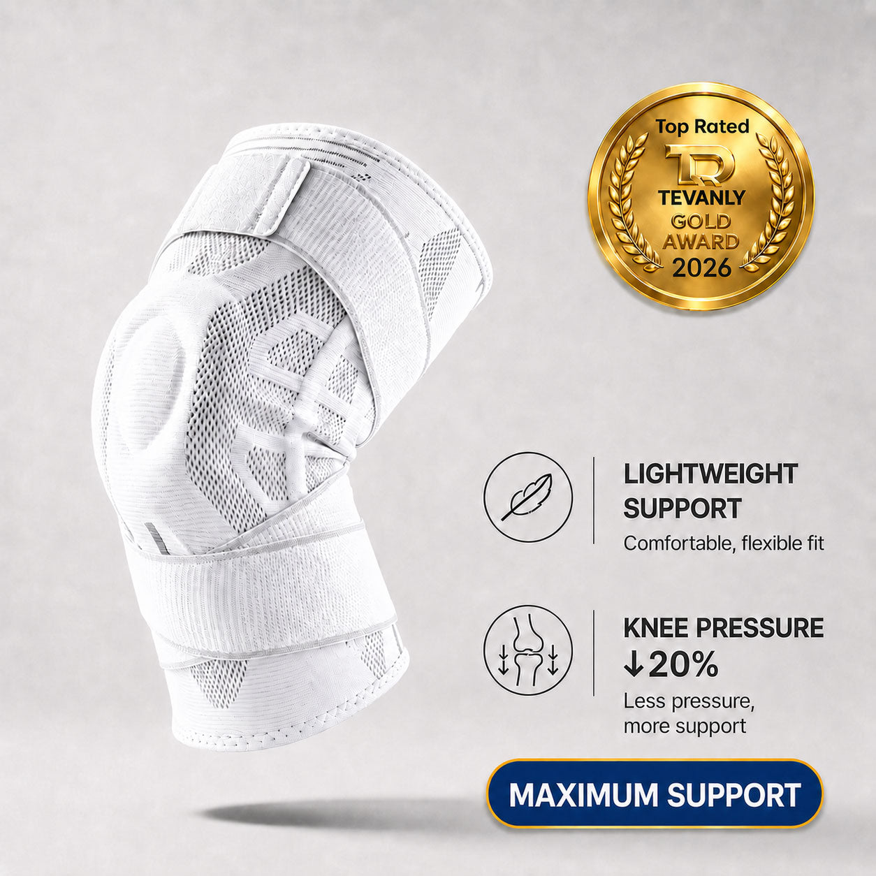 Tevanly Adjustable Compression Knee Brace