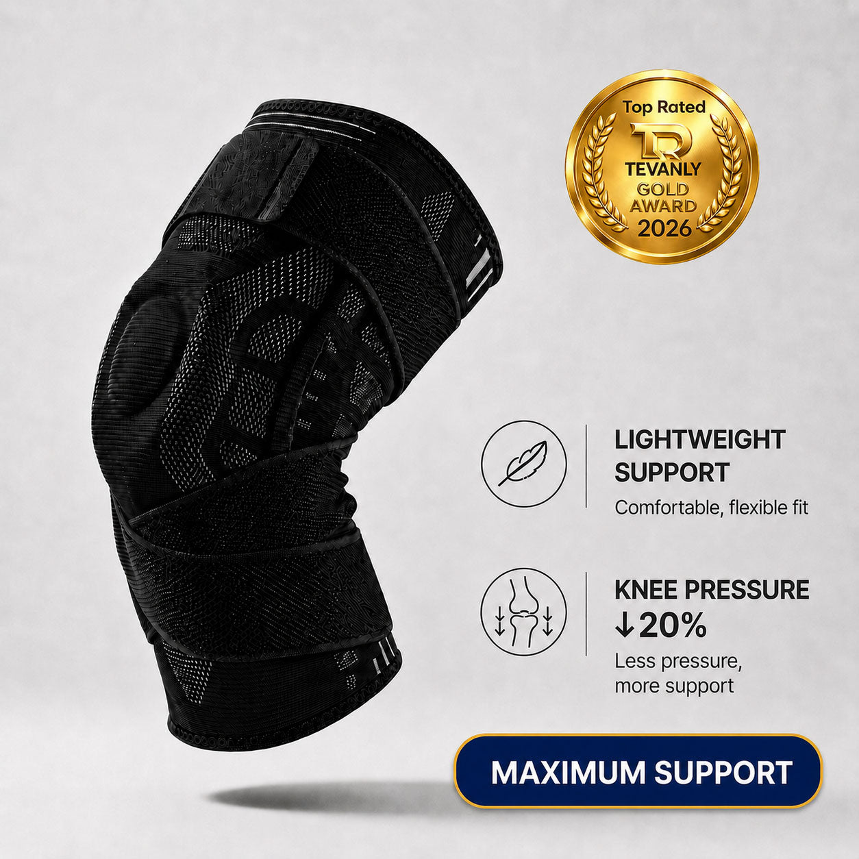 Tevanly Adjustable Compression Knee Brace