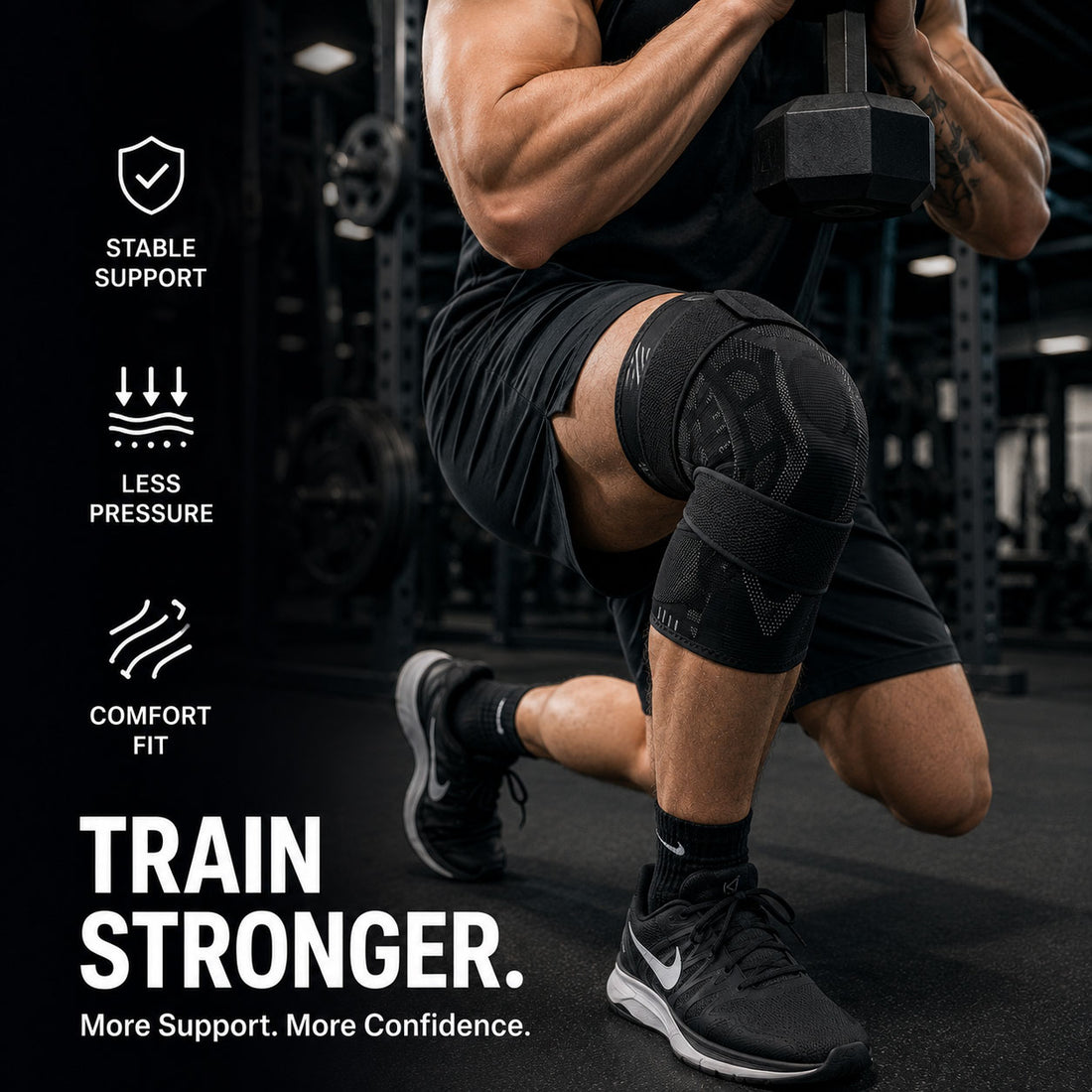 Tevanly Adjustable Compression Knee Brace