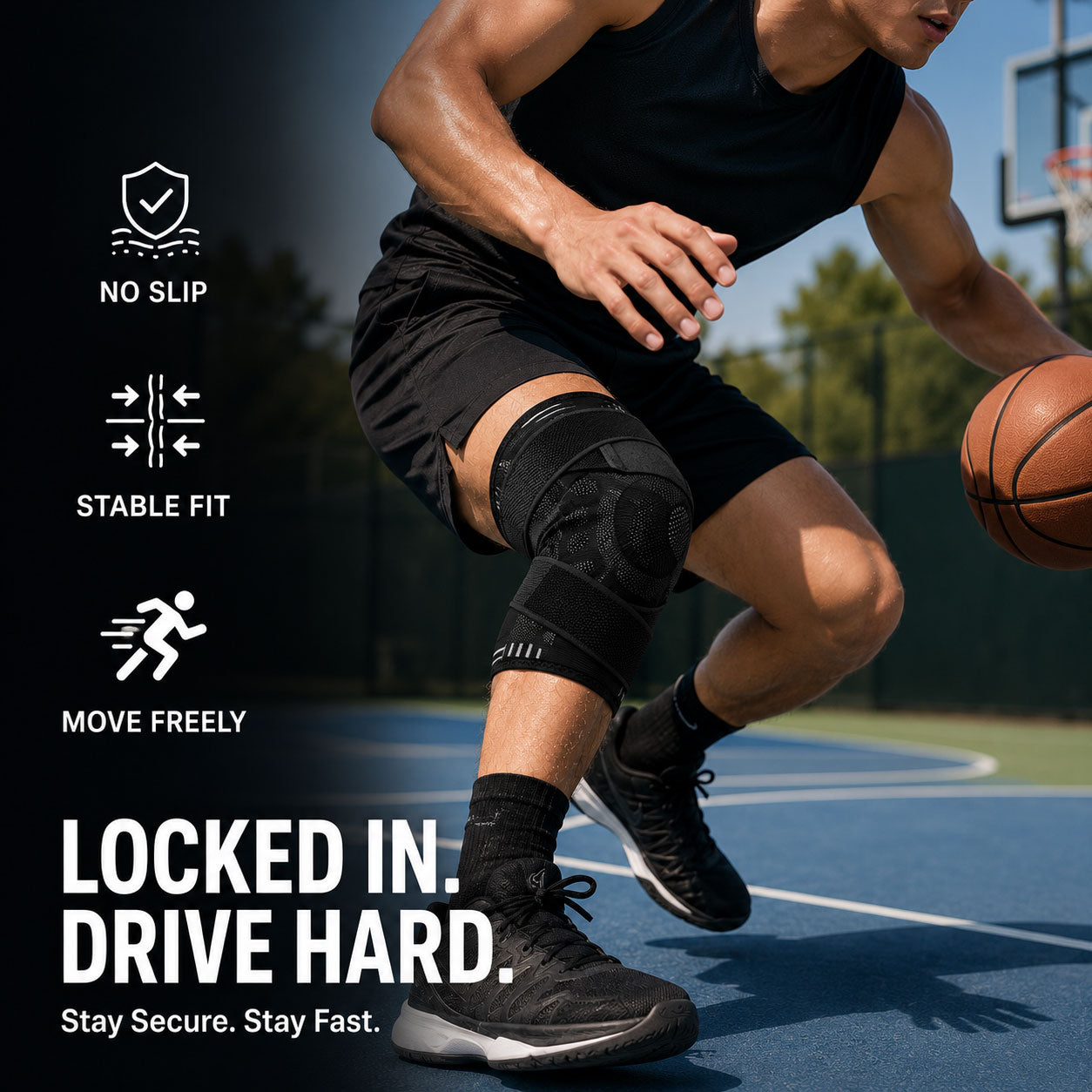 Tevanly Adjustable Compression Knee Brace